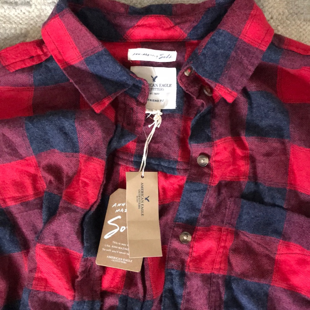 American Eagle Soft boyfriend flannel